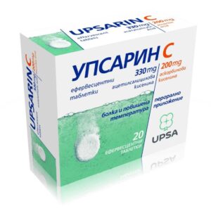 Upsarin C 330/220 mg x20 effervescent tablets USPA