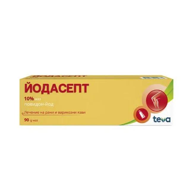 Йодасепт 10% Маз Унгвент при рани и инфекции 90 гр  TEVA