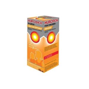 Nurofen Syrup for children for high fever and pain with orange flavor 100 mg/5 ml/100 ml