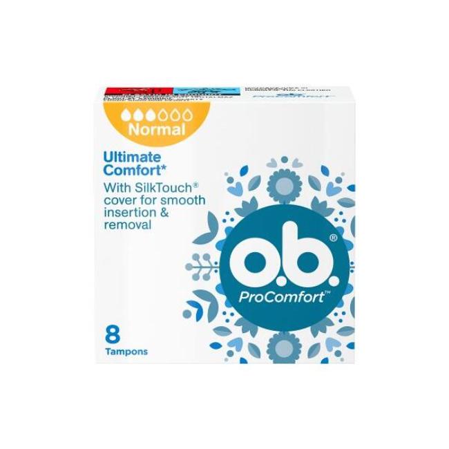 Тампони O.B. Pro Comfort Normal, Silk Touch покритие x 8 бр.