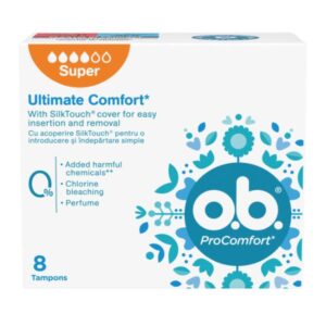 Тампони O.B. Pro Comfort Super, Silk Touch покритие x 8  бр.