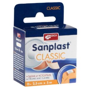 Sanplast Classic Adhesive plaster 2.5 cm/5 m x1 piece Medica