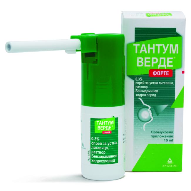 Тантум Верде Форте Спрей 0,3% 15 мл   Angelini Pharma