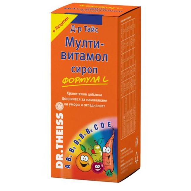 Multivitamol Formula L Syrup for normal functioning of the immune system 200 ml Dr.Theiss