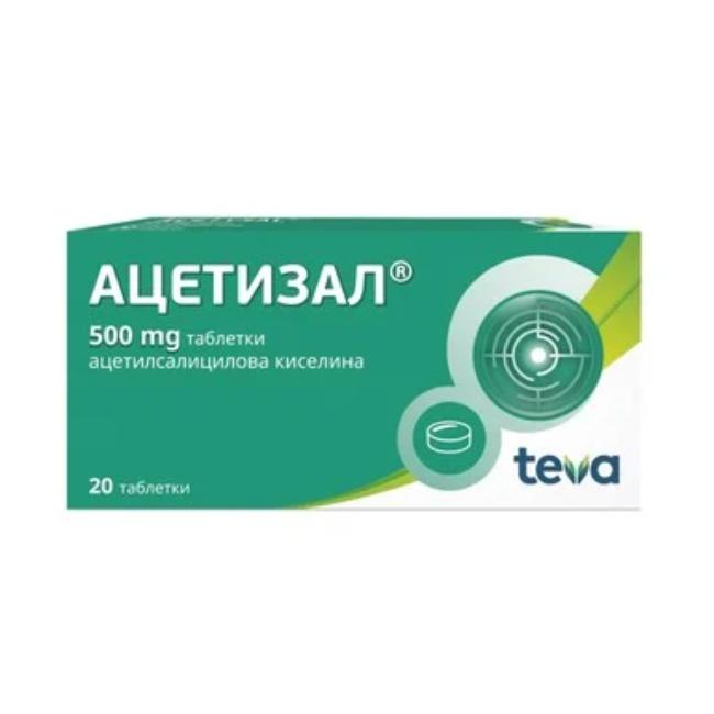 ACETIZEL 500 mg x 20 tablets TEVA