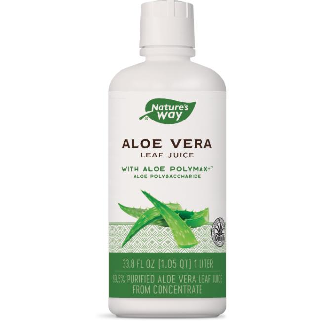 Алое Вера Сок от цели листа за храносмилателна система х1 л Natures Way
