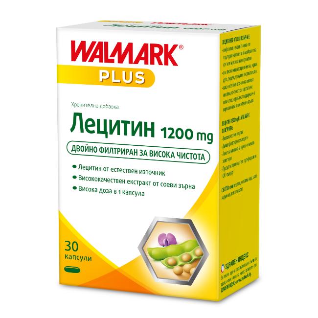 Lecithin 1200 mg for normal cholesterol levels x30 capsules Walmark