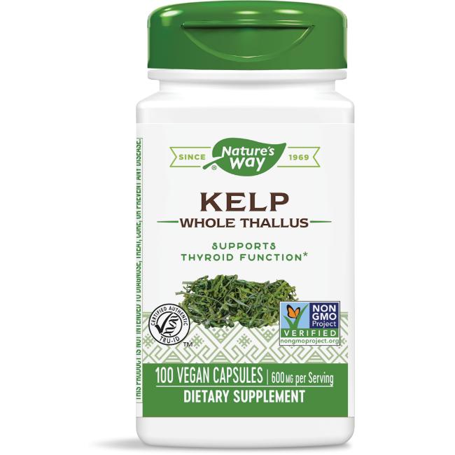 Келп (кафяви водорасли) 600 мг х100 капсули Natures Way