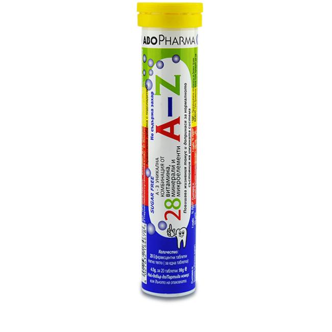 Vitamins and minerals from A to Z for fatigue x 20 effervescent tablets AboPharma
