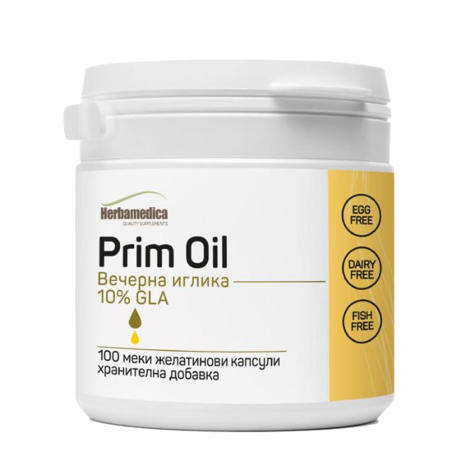 Prim Oil Evening Primrose Oil 500 mg x100 capsules Herbamedica
